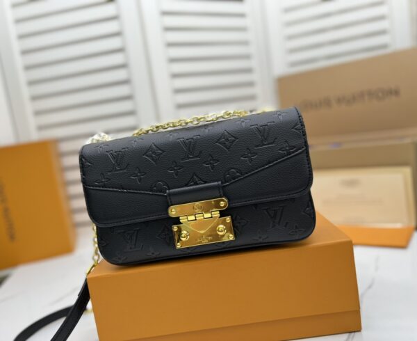 LOUIS VUITTON MARCEAU BLACK LEATHER BAG M46200 - Image 2