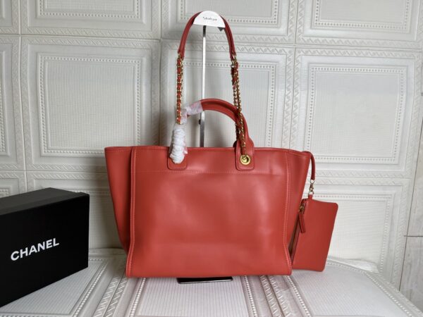 CHANEL LARGE SHOPPING BAG 38CM RED A66941 - Image 8