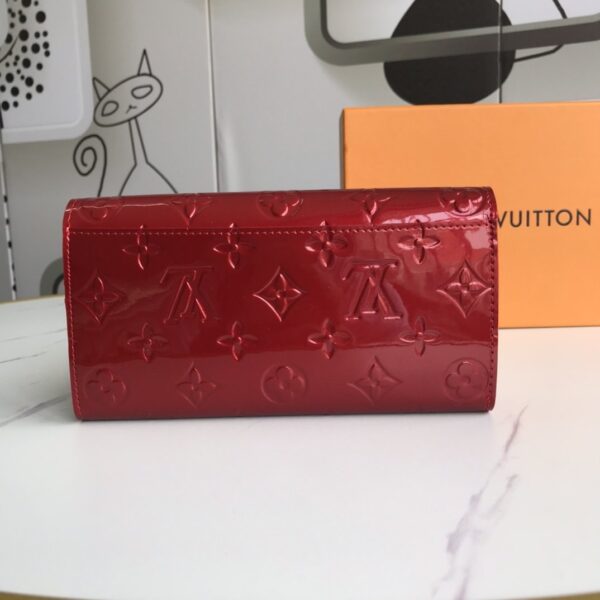 LOUIS VUITTON SARAH MONOGRAM WALLET RED 19CM - Image 5