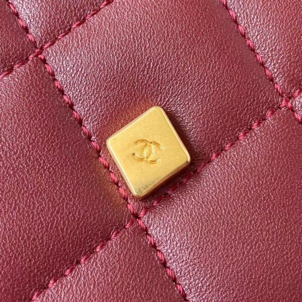 CHANEL CROSSBODY BAG RED 19CM AS2633 - Image 2