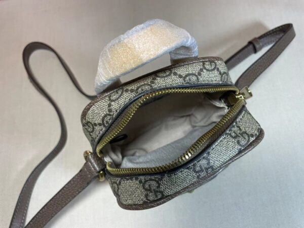 GUCCI OPHIDIA GG SUPREME CANVAS MINI BAG BEIGE 16CM - Image 6