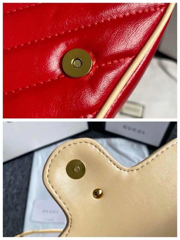 GUCCI GG MARMONT SUPER MINI BAG BLUE AND RED 16.5CM 574969 1X5DG 4179 - Image 6