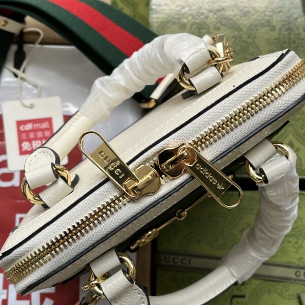 GUCCI x ADIDAS HORSEBIT 1955  MINI BAG IN WHITE 20CM 677212 U3ZDG 8727 - Image 4