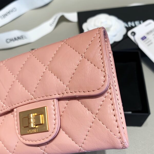 CHANEL 2.55 FLAP CARD HOLDER LIGHT PINK WALLET - Image 6