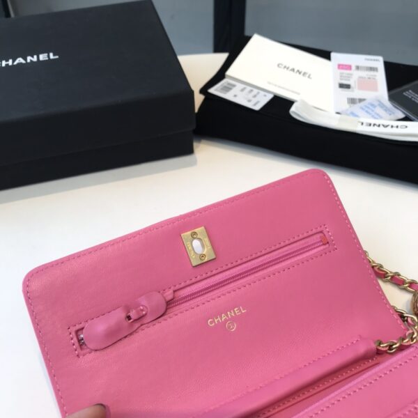 CHANEL WALLET ON CHAIN PINK AP2844 - Image 8