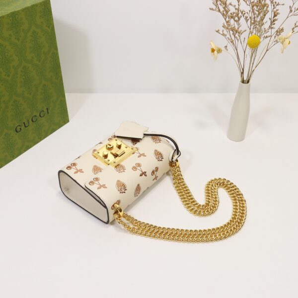 GUCCI PADLOCK SMALL BERRY SHOULDER BAG IN WHITE 20CM - Image 8