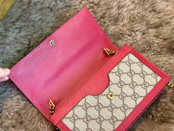 GUCCI LADIES MULTICOLOR QUEEN MARGARET LEATHER MINI SHOULDER BAG RED 20CM 476079 9I6QT 8540 - Image 6