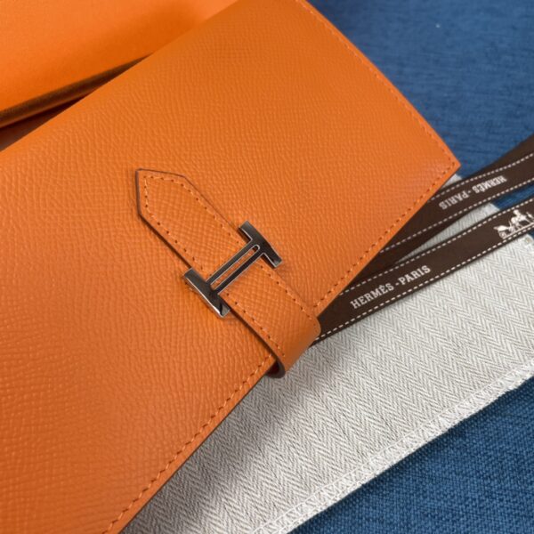 HERMES BEARN WALLET EPSOM ORANGE - Image 4