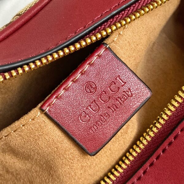 GUCCI MARMONT SMALL SHOULDER BAG RED BEIGE 24CM - Image 10