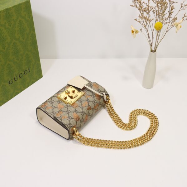 GUCCI PADLOCK SMALL BERRY SHOULDER GG SUPREME CANVAS 20CM 409487 UM6AG 8295 - Image 9