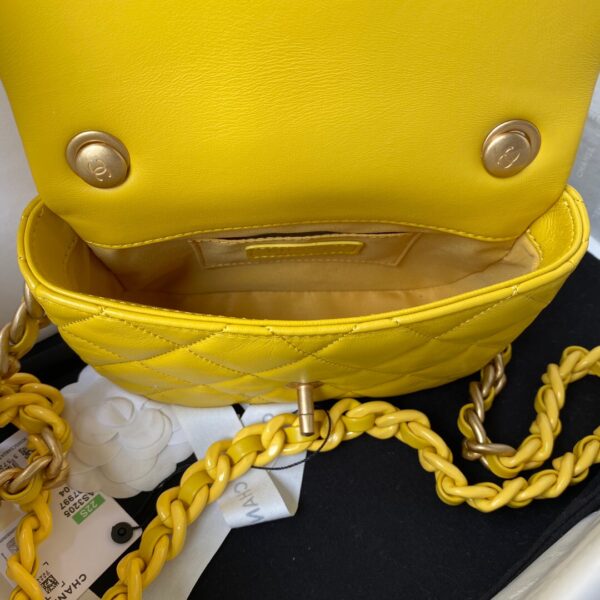 CHANEL MINI FLAP BAG YELLOW AS3205 - Image 3