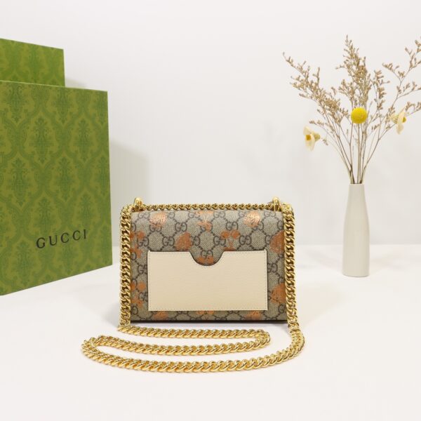 GUCCI PADLOCK SMALL BERRY SHOULDER GG SUPREME CANVAS 20CM 409487 UM6AG 8295 - Image 8