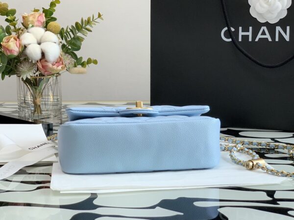 CHANEL SHOULDER BAG BLUE AS2855 19CM - Image 6