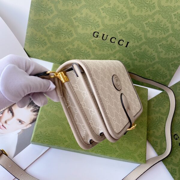 GUCCI MINI SHOULDER BAG WITH INTERLOCKING G 20CM 671620 UULBT 9683 - Image 5
