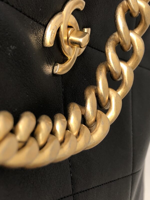 CHANEL CC HOBO HANDBAG 23CM BLACK AS2844 - Image 2