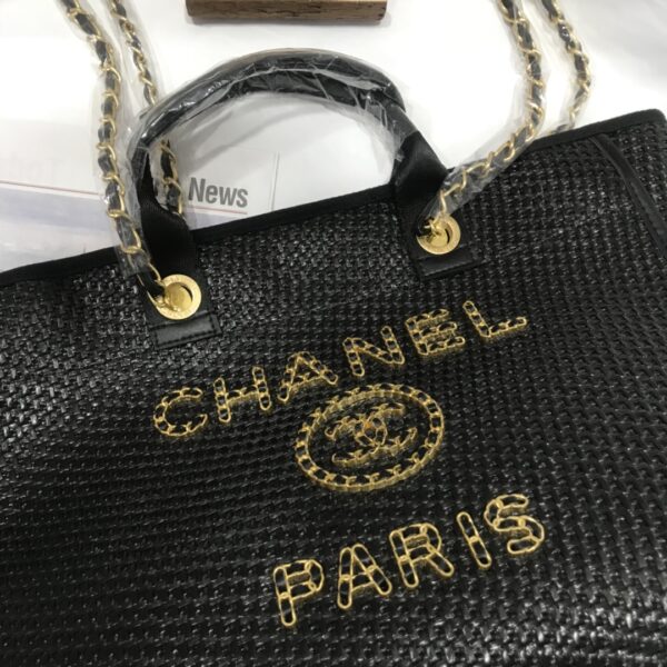 CHANEL DEAUVILLE LARGE SHOPPING TOTE 38CM - Image 6