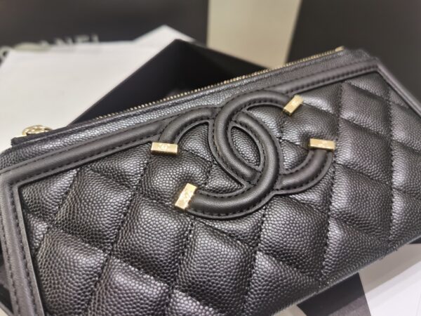 CHANEL SMALL POUCH 19CM BLACK A81942 - Image 4