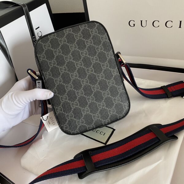 GUCCI MESSENGER GG SUPREME BLUE RED WEB SMALL BLACk - Image 8