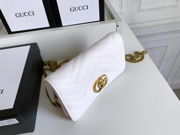 GUCCI WOMEN'S GG MARMONT MINI BAG WHITE 18CM - Image 2