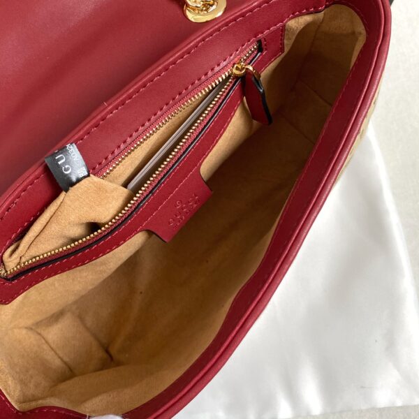 GUCCI GG MARMONT SHOULDER BAG RED 26CM 446744 HVKEG 8561 - Image 3