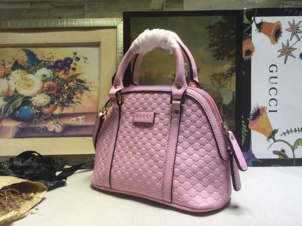 GUCCI GG DOME SATCHEL SHOULDER BAG PINK 24CM - Image 5
