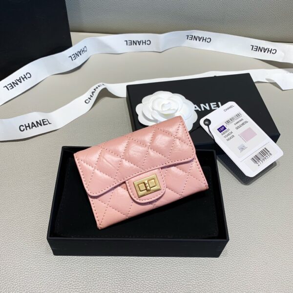 CHANEL 2.55 FLAP CARD HOLDER LIGHT PINK WALLET - Image 3