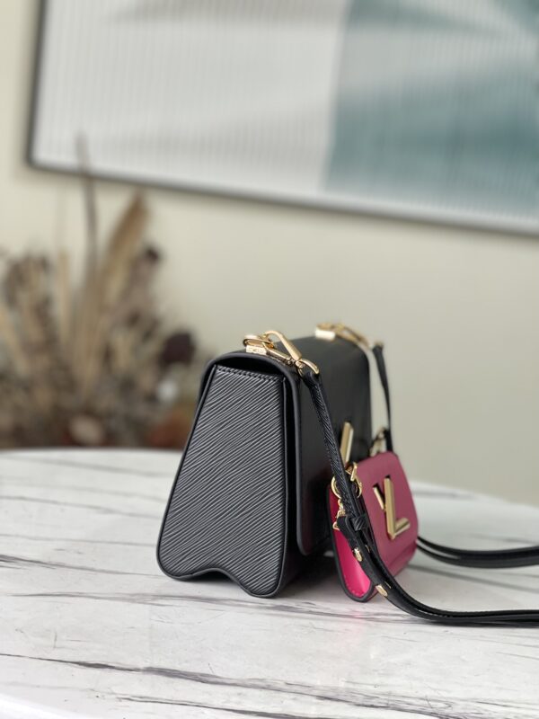 LOUIS VUITTON TWIST MM 23CM BLACK AND PINK M59885 - Image 5