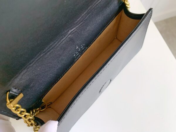 GUCCI WOMEN'S GG MARMONT MINI BAG BLACK 18CM  488426 DSVRT 1000 - Image 5