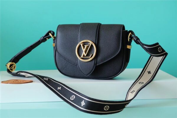 LOUIS VUITTON PONT 9 SOFT PM 21CM BLACK M58727 - Image 6