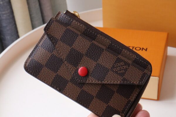Louis Vuitton Card Holder Recto Verso Damier Ebene Red N60406 - Image 6