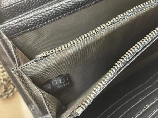 GUCCI WOMEN'S DIONYSUS GG SUPREME CHAIN BAG BLACK 20CM 401231 CAOGN 8176 - Image 2
