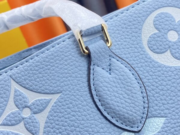 LOUIS VUITTON ON THE GO MM MONOGRAM EMPREINTE LEATHER LIGHT BLUE M45718 - Image 6