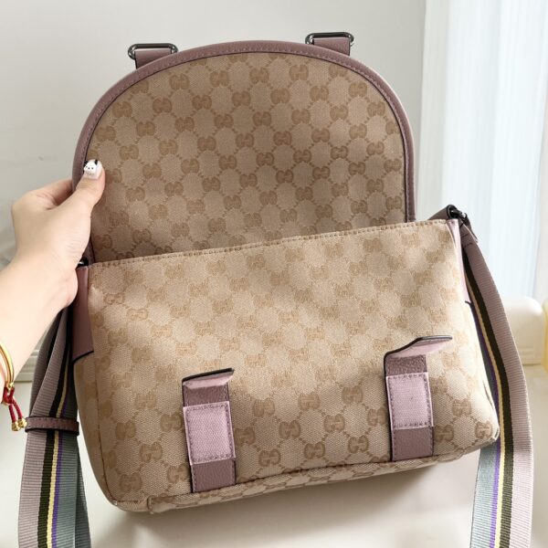 GUCCI MONOGRAM GG BUM BAG BELT POUCH WAIST BAG BEIGE ROSE - Image 4