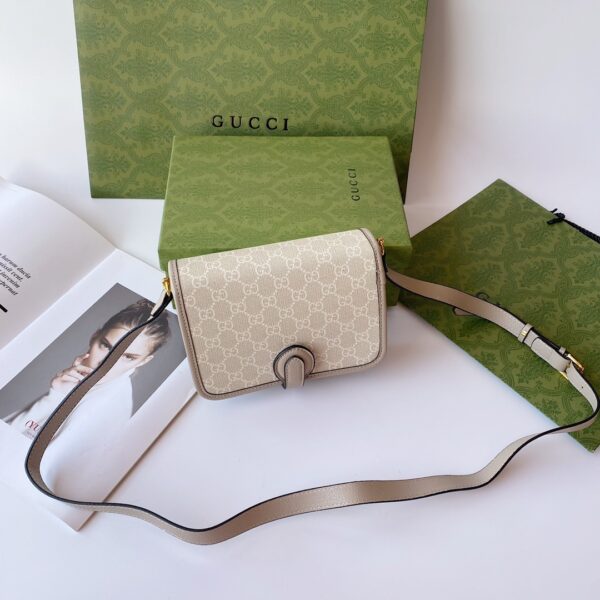 GUCCI MINI SHOULDER BAG WITH INTERLOCKING G 20CM 671620 UULBT 9683 - Image 8