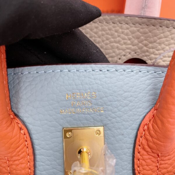 HERMES BIRKIN MINI GOLD HARDWARE EPSOM MULTICOLOR 20CM - Image 8