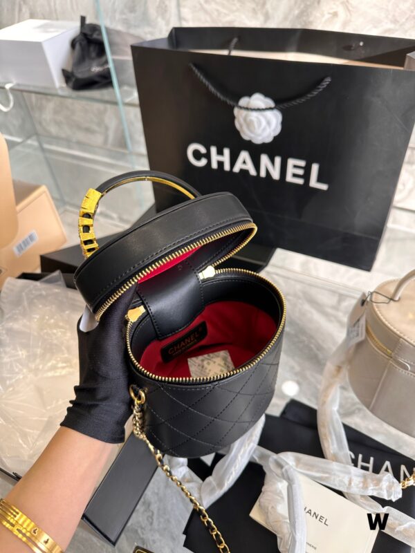 CHANEL VANITY MINI BAG WITH STRAP BLACK 19CM AP2873 B08422 94305 - Image 4