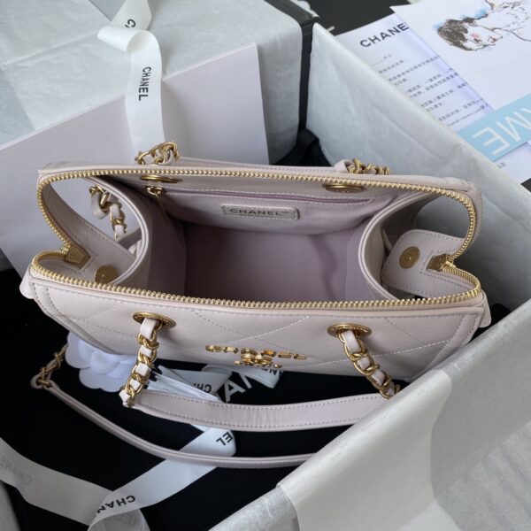 CHANEL SMALL BOWLING HANDBAGS LIGHT PURPLE AS2749 - Image 3