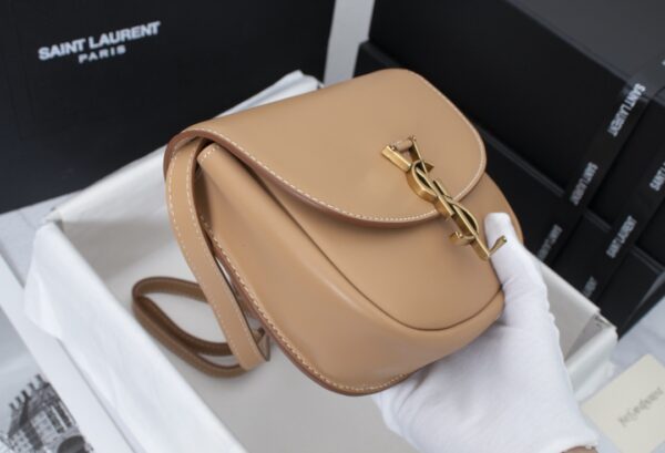 SAINT LAURENT KAIA SMALL SMOOTH LEATHER BEIGE - Image 4