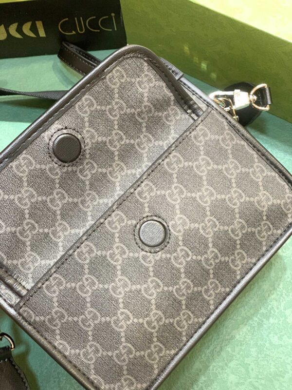 GUCCI MESSENGER BAG WITH INTERLOCKING G BLACK 21CM 674164 92THN 1000 - Image 5