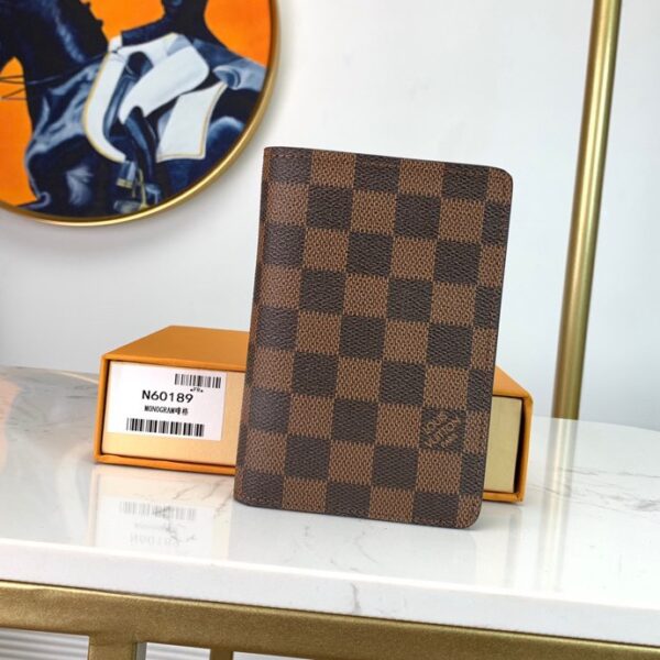 LOUIS VUITTON DAMIER EBENE CANVAS PASSPORT COVER 10CM N60189 - Image 4