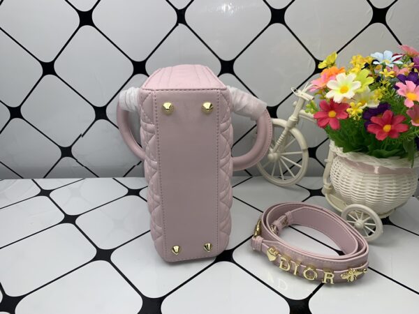 DIOR MEDIUM LADY BLUSH CANNAGE BAG PINK 20CM M0565ONGE_M50P - Image 2