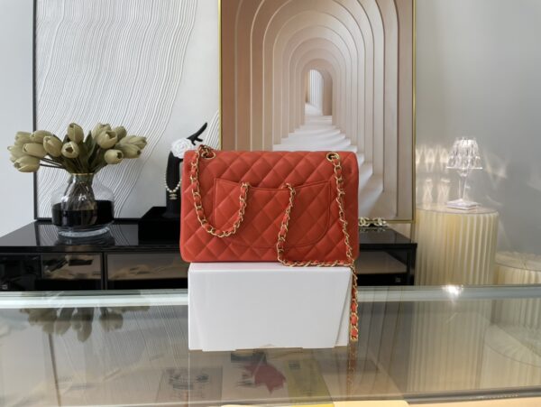 CHANEL CLASSIC HANDBAG RED A01112 - Image 2