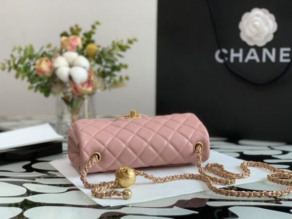 CHANEL QUILTED MINI CC RECTANGULAR FLAP BAG 20CM PINK - Image 2