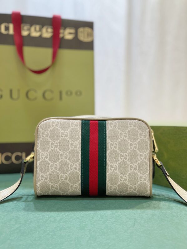GUCCI OPHIDIA GG MINI BAG BEIGE AND WHITE 17.5CM 517350 UULAG 9682 - Image 7