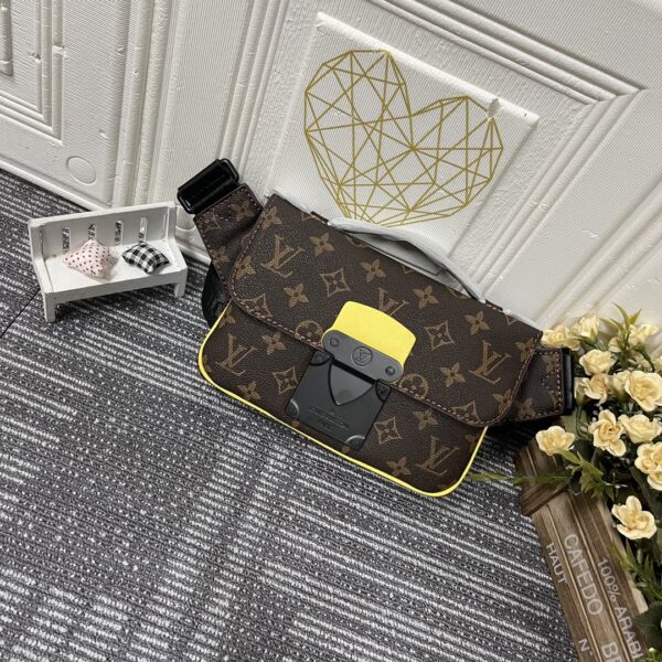 LOUIS VUITTON S LOCK SLING MONOGRAM YELLOW BAG 21CM M45864 - Image 5