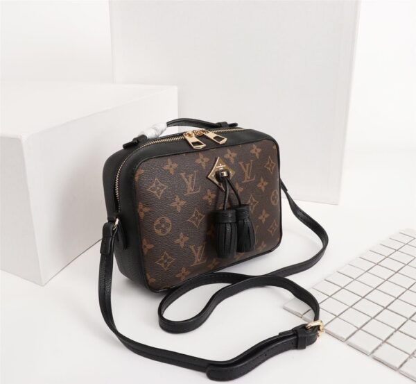 LOUIS VUITTON SAINTONG MONOGRAM CANVAS BLACK 22CM M43555 - Image 6
