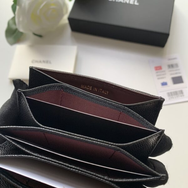 CHANEL CARD HOLDER BLACK 10.4CM - Image 4