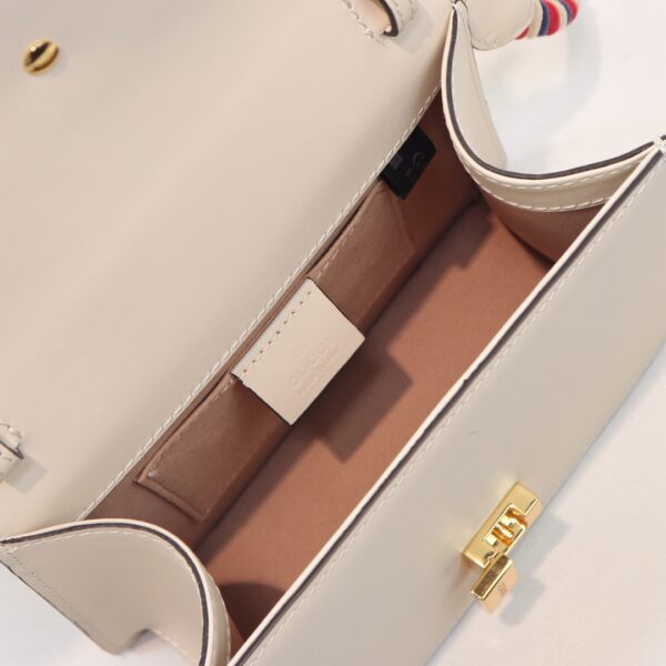 GUCCI LADIES SYLVIE LEATHER MINI BAG IN WHITE 20CM - Image 3