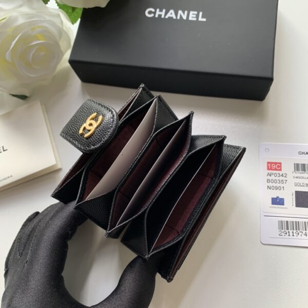 CHANEL CARD HOLDER BLACK 10.4CM - Image 5