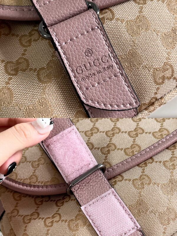 GUCCI MONOGRAM GG BUM BAG BELT POUCH WAIST BAG BEIGE ROSE - Image 5